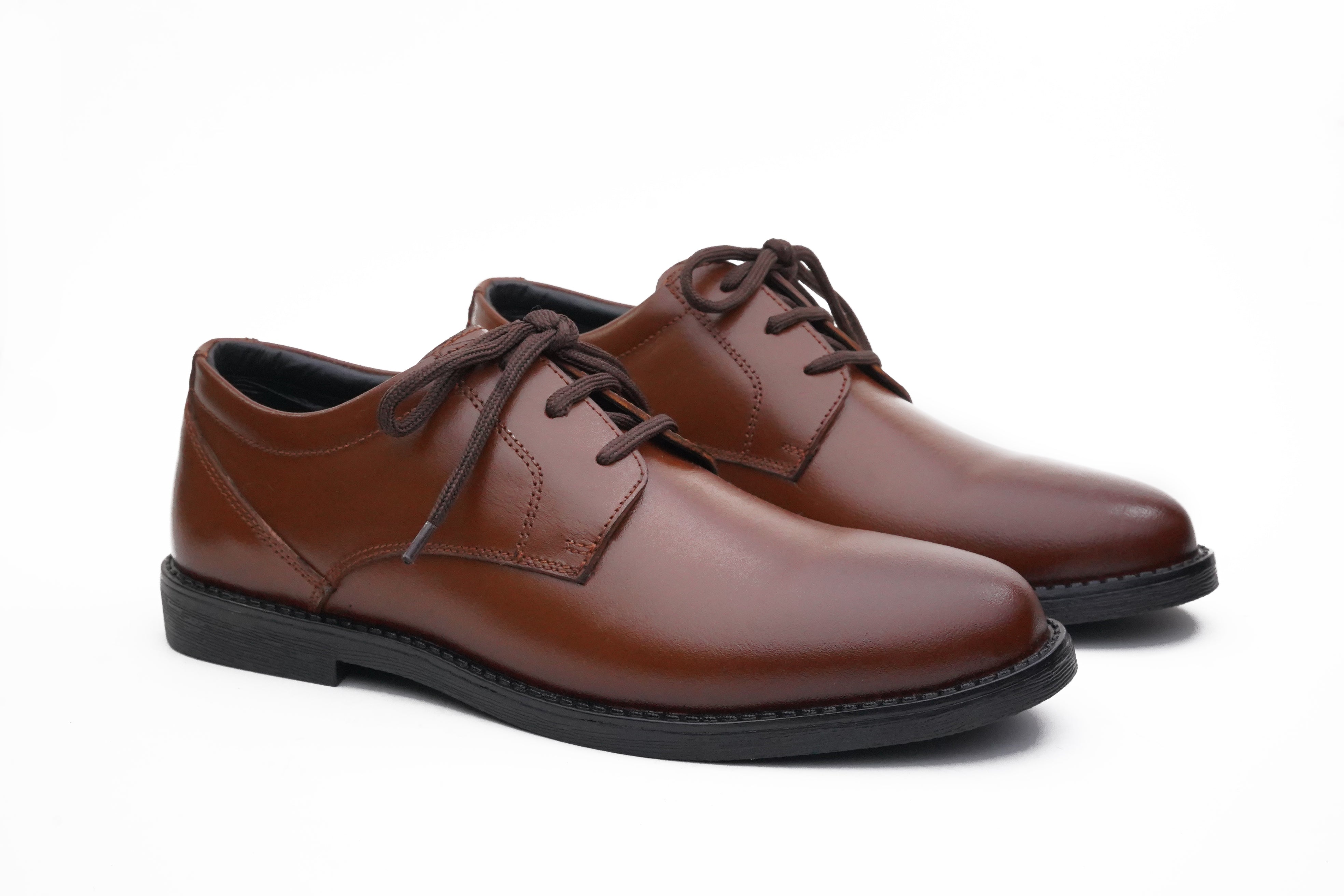 Tan Leather High Grain Shoes DF-012