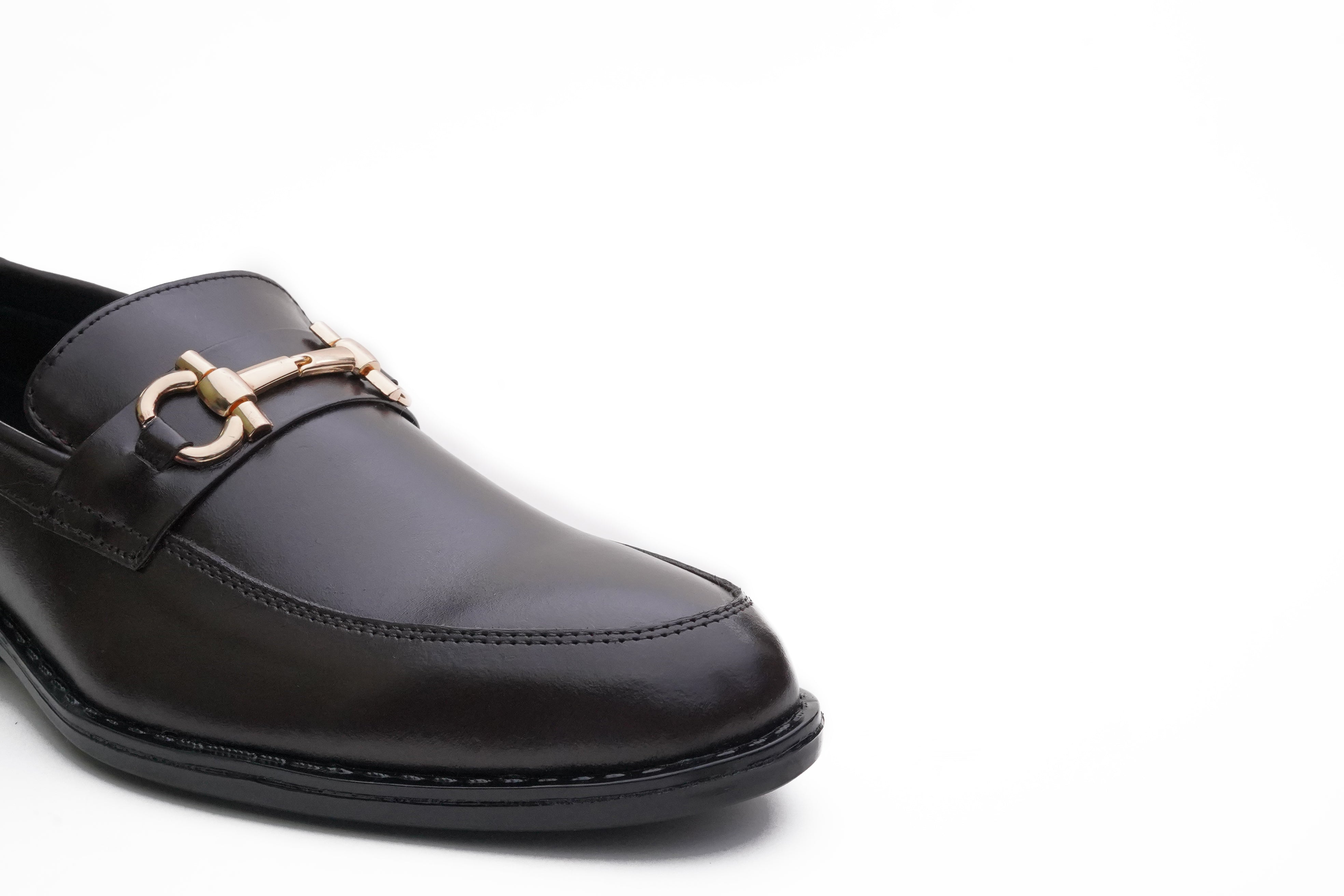 Brown Leather Horsebit Loafer DH-1001