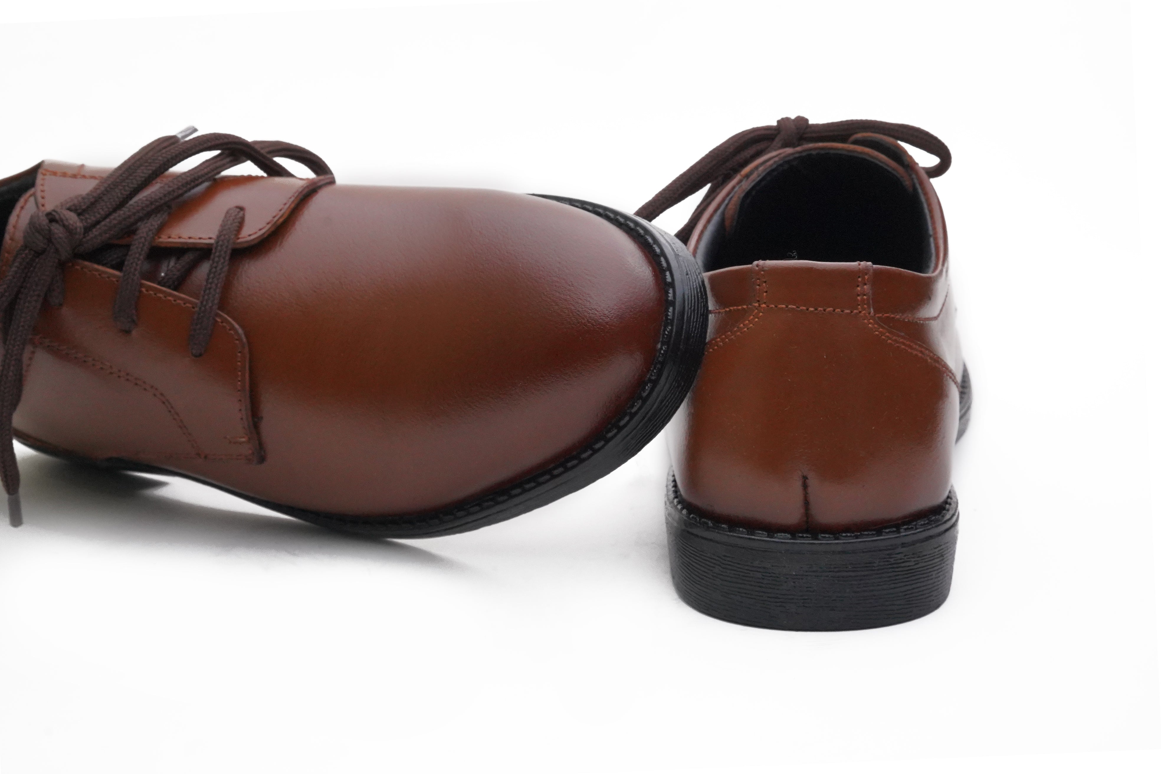 Tan Leather High Grain Shoes DF-012