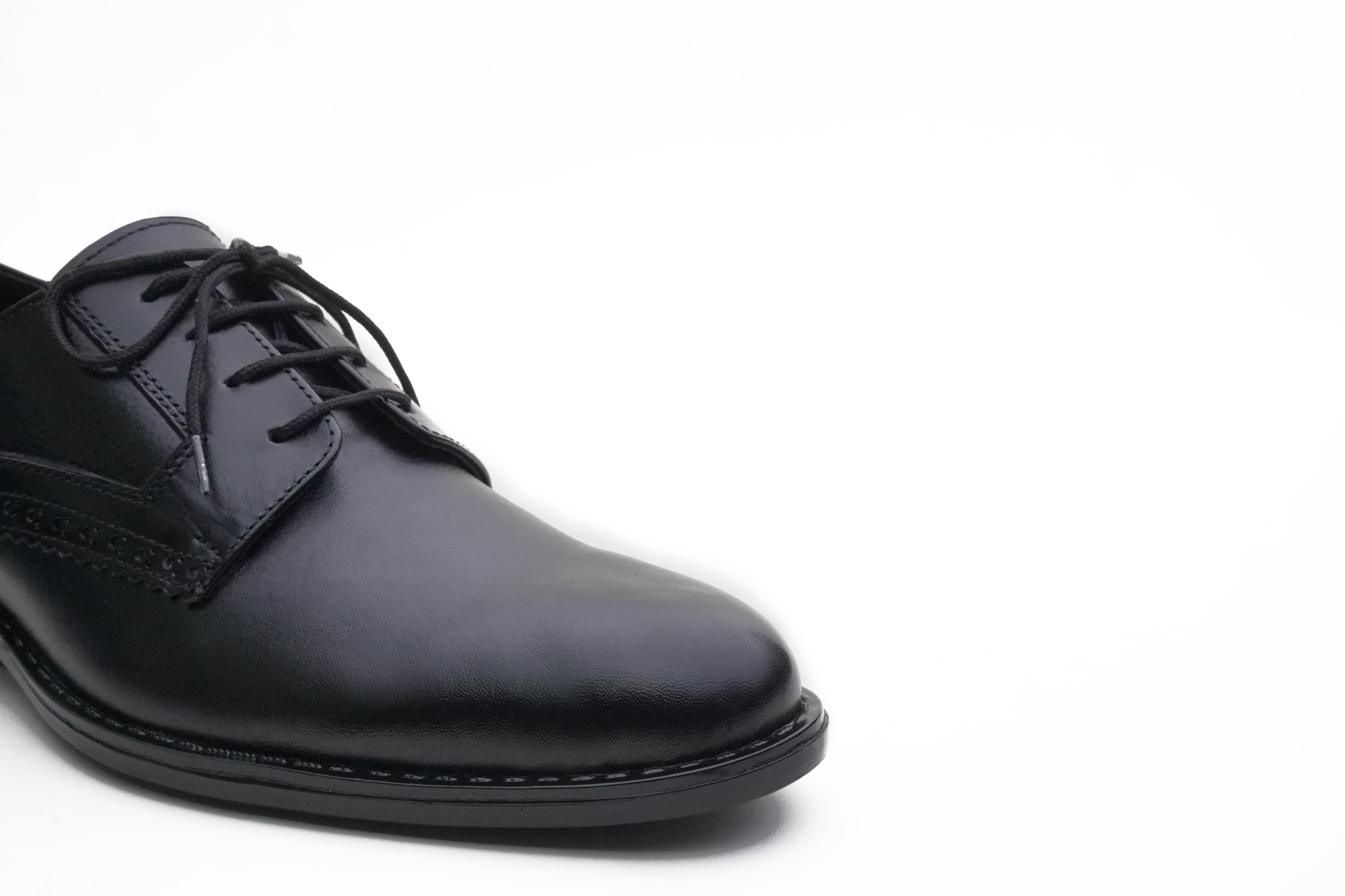 Soft leather Black Derby DF-0601