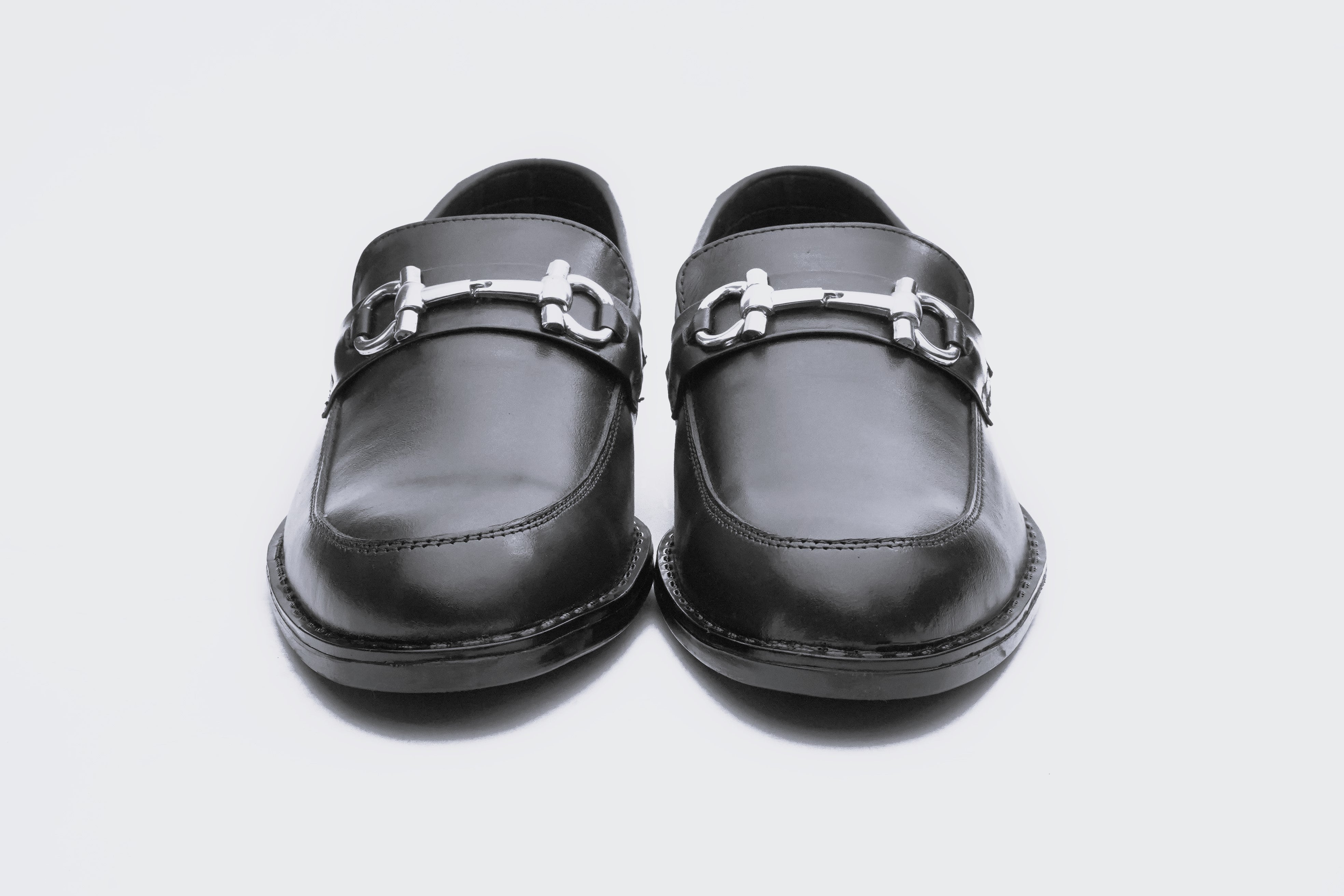 Black Leather Horsebit Loafer DH-1002