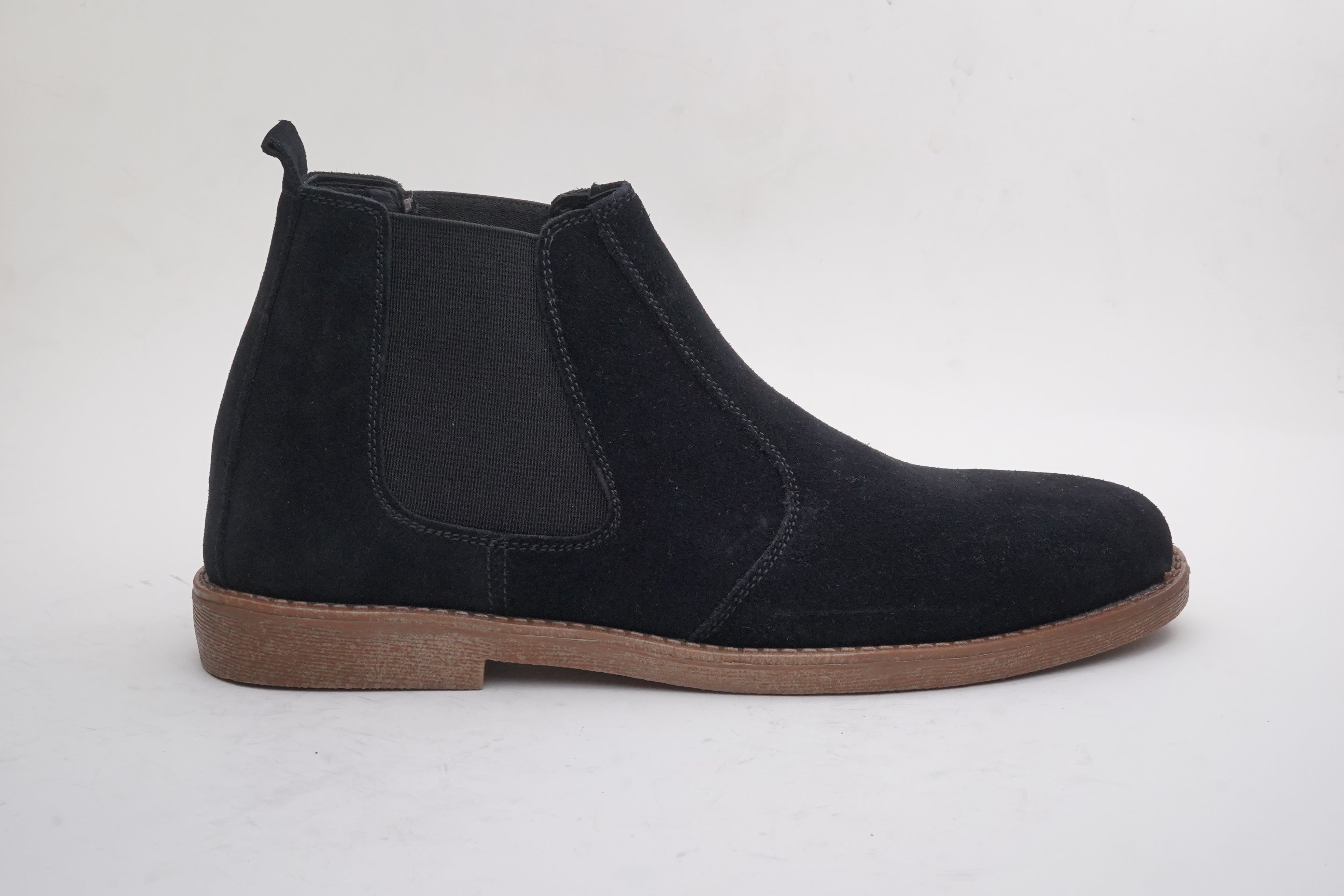 Leather Chelsea Boot Black Suede DCS-04