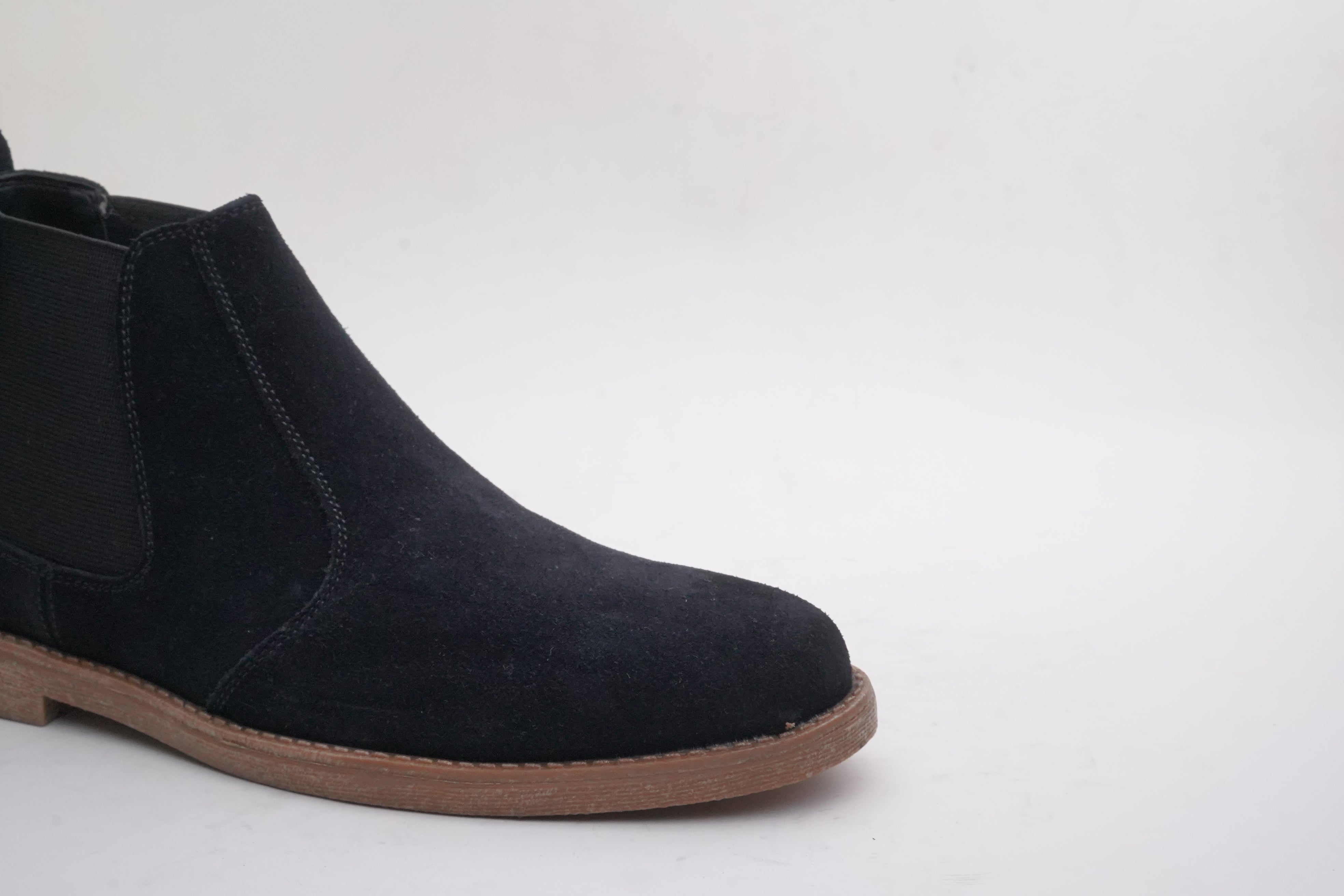 Leather Chelsea Boot Black Suede DCS-04
