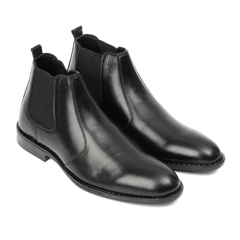 Leather Chelsea Boot Black DC-02