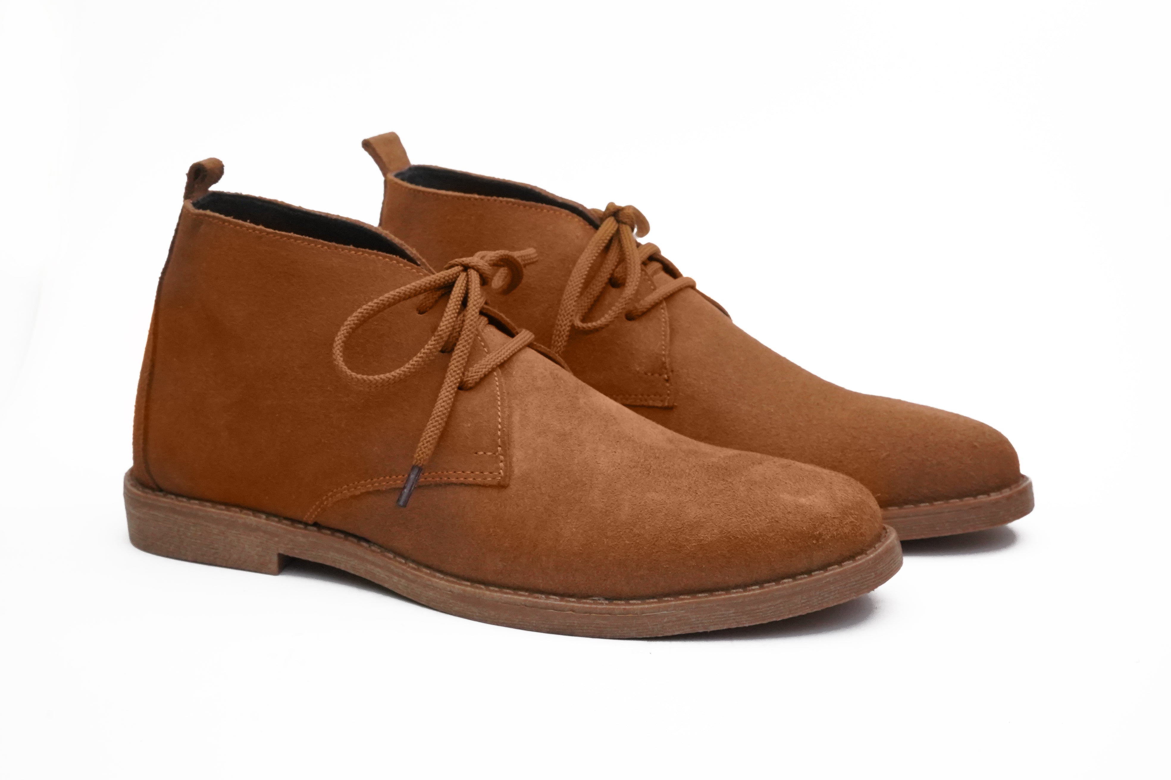 Suede Leather Camel Boots DFH-015