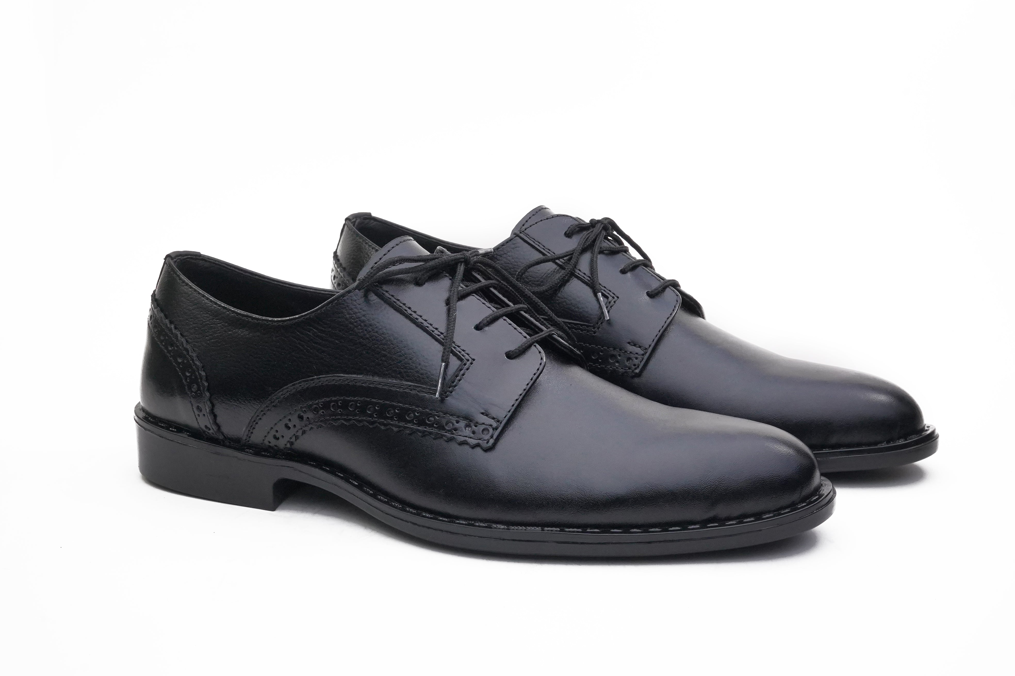 Soft leather Black Derby DF-0601