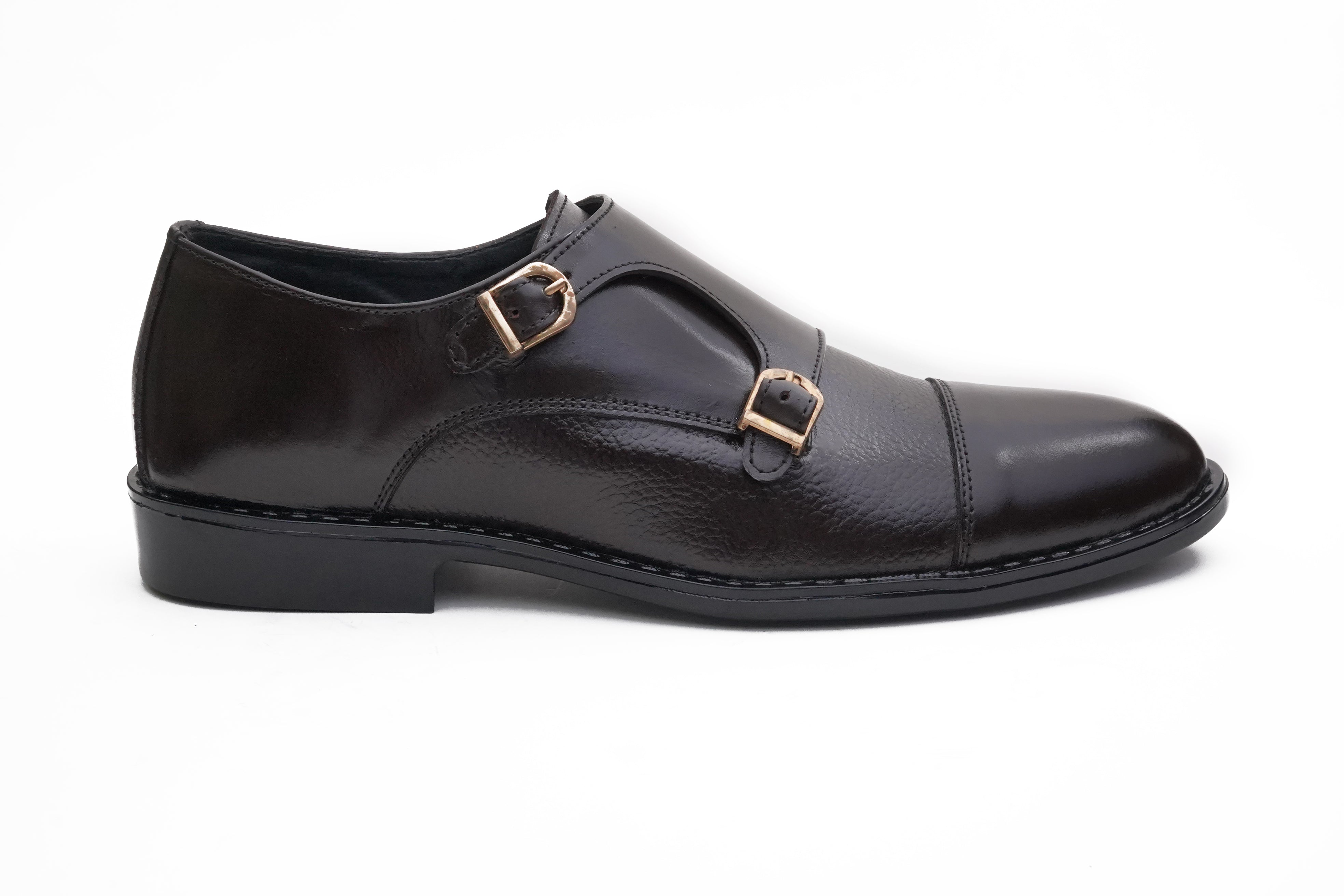 Burgundy Leather Double Monk Strap DMS-1102