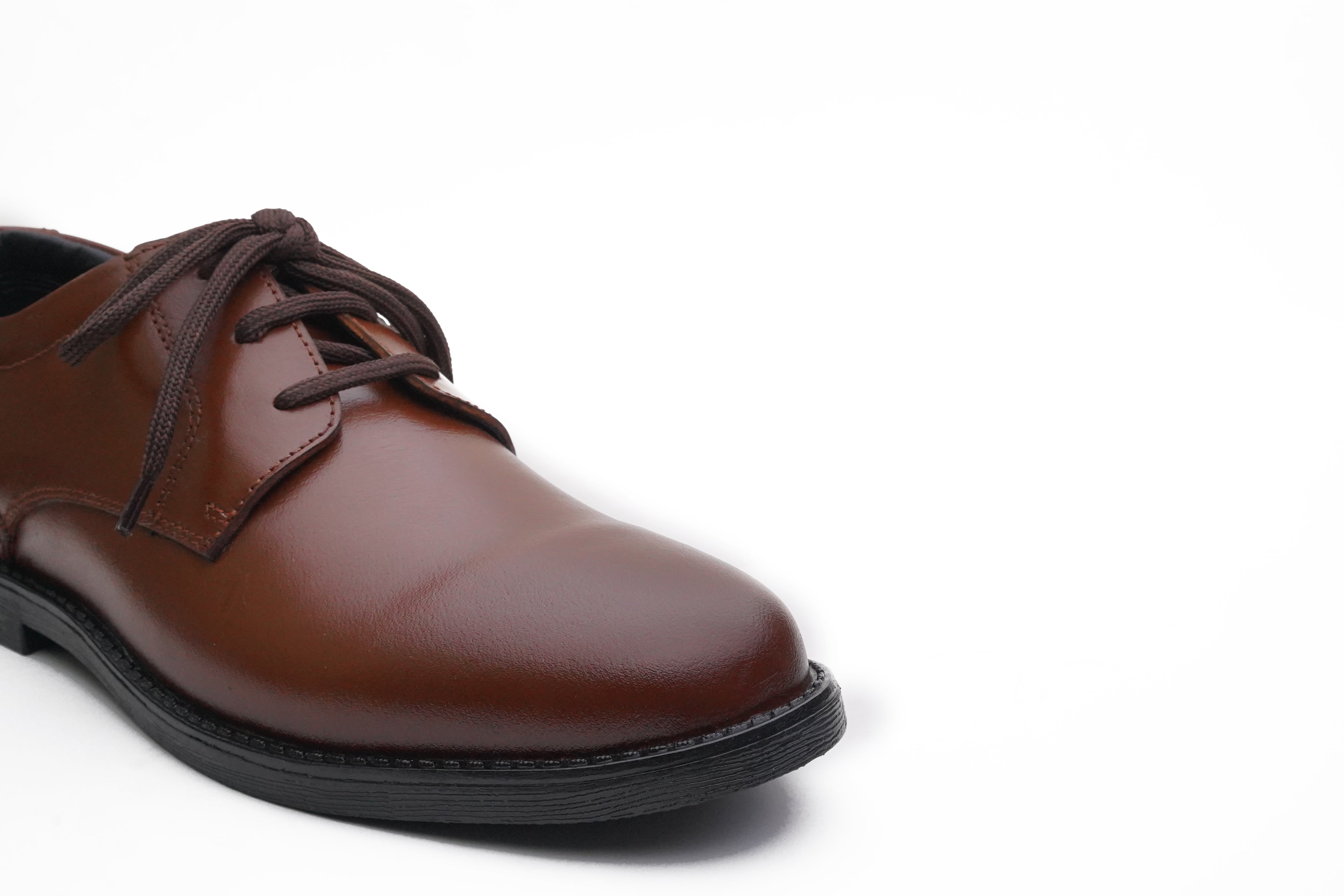 Tan Leather High Grain Shoes DF-012