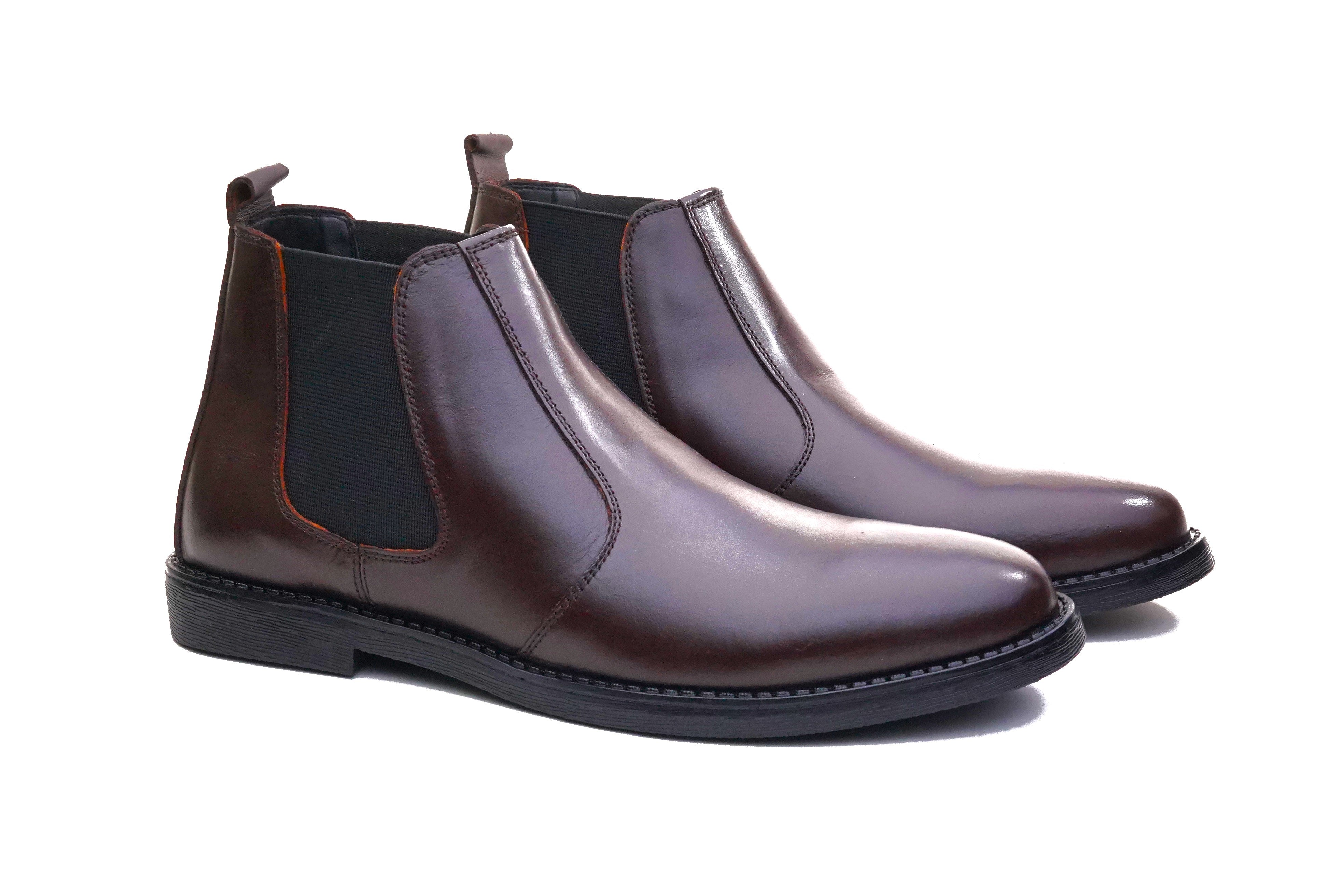 Leather Chelsea Boot Brown DC-03